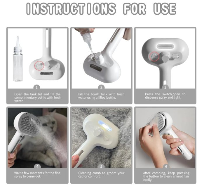 Miris Living™ SteamGroom Pet Brush