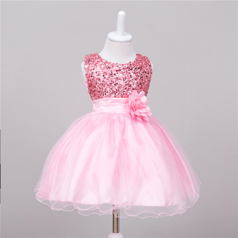 Baby Sequin Flower Girl Dress