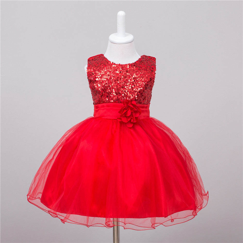 Baby Sequin Flower Girl Dress