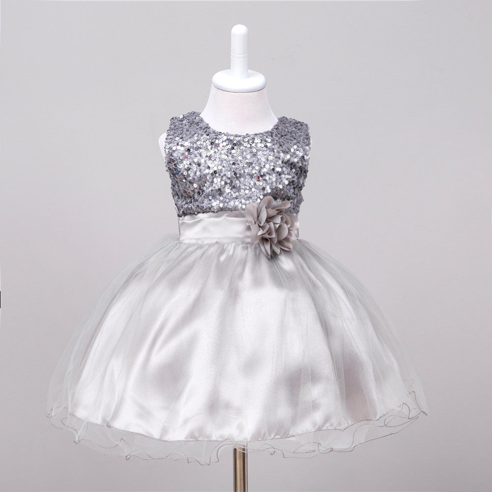 Baby Sequin Flower Girl Dress
